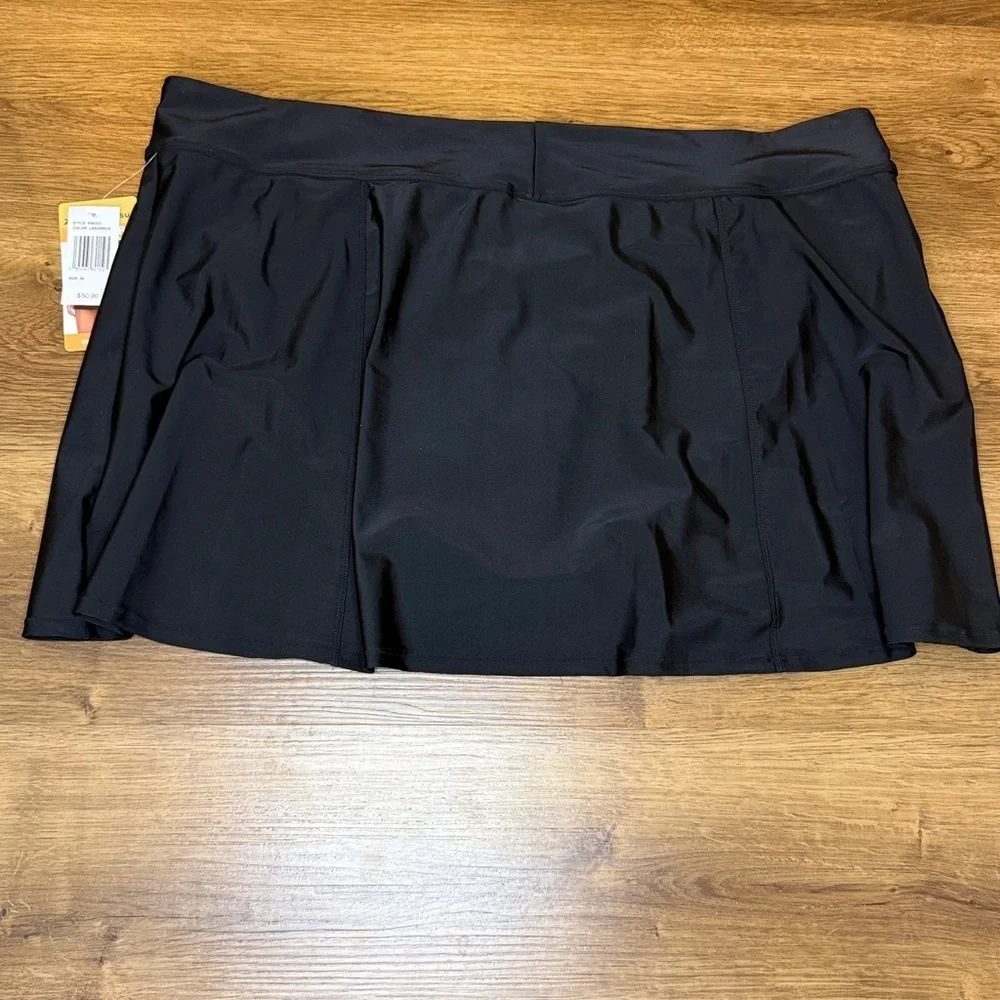 Zeroxposur Swing Skirtini Swimwear Black Women’s 3X UPF 30+ Stretch Quick Dry